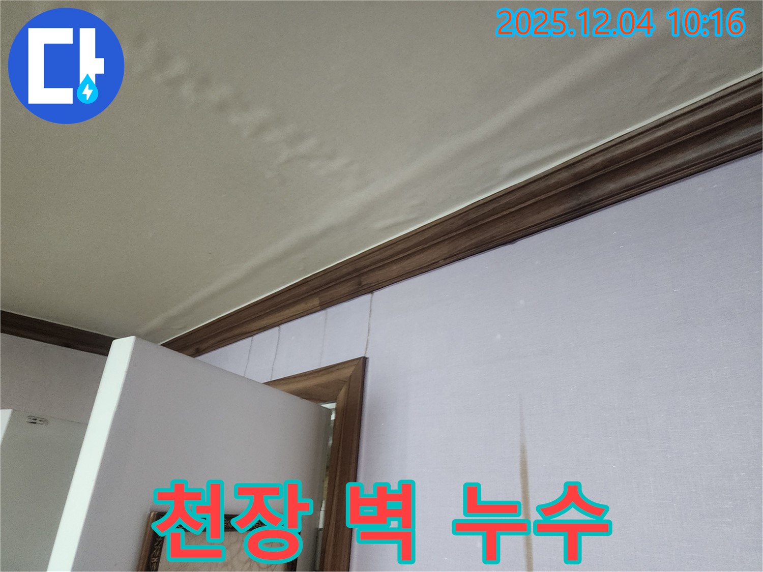 경기도 포천시 일동면 유동리 천장 얼룩과 벽 누수 자국 - 복합적인 누수 문제 해결이 시급합니다.