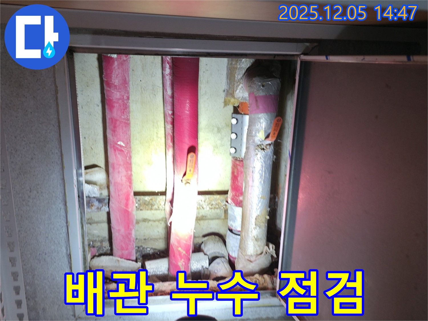 부천 상동 라일락마을에서 누수탐지 전문가가 배관 누수 점검을 꼼꼼하게 진행하고 있습니다 - 누수의 원인을 정확히 파악하여 신속하게 해결합니다.