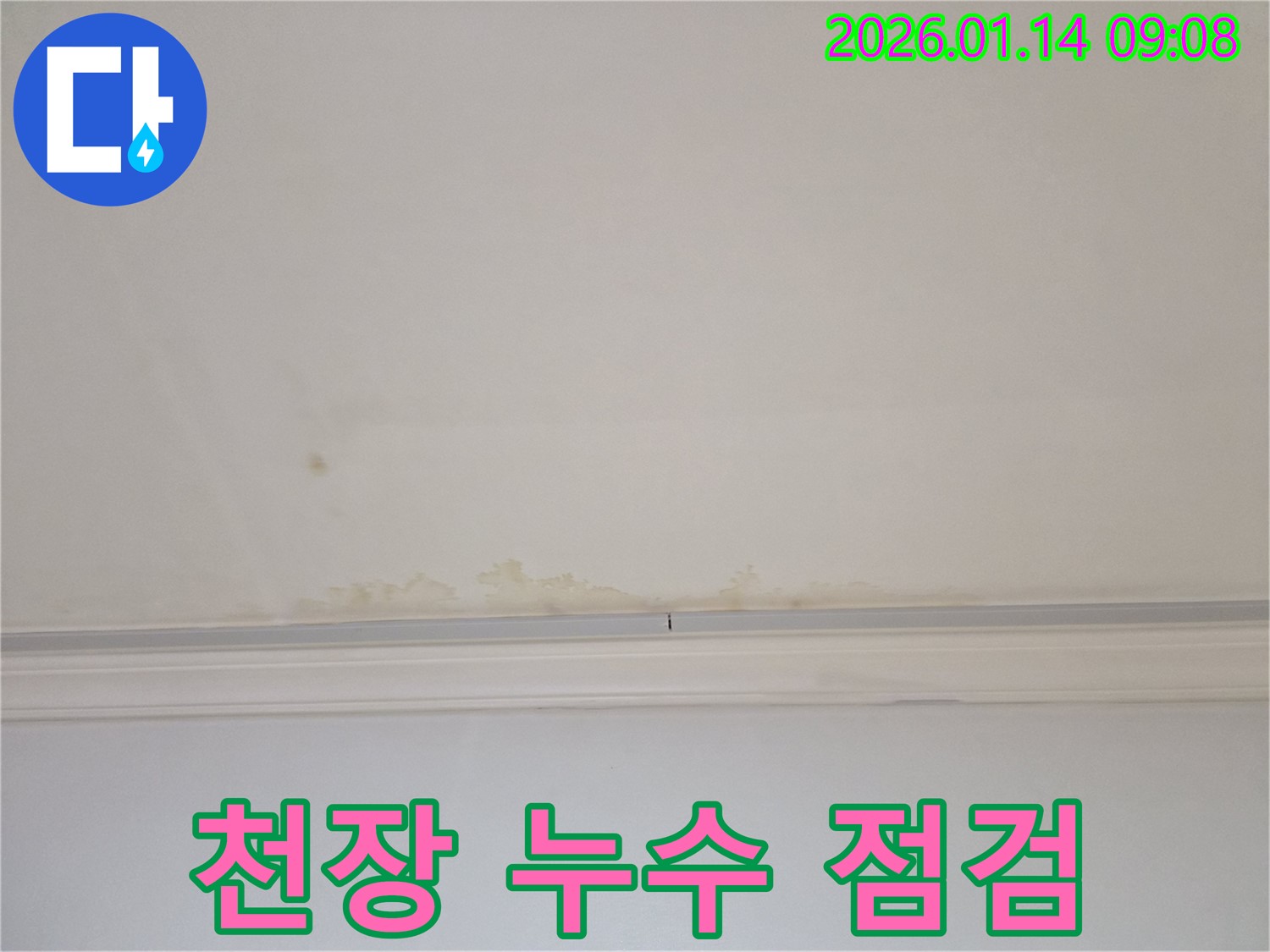 천장 누수 점검 - 누수 탐지 장비를 이용한 정밀 점검 과정