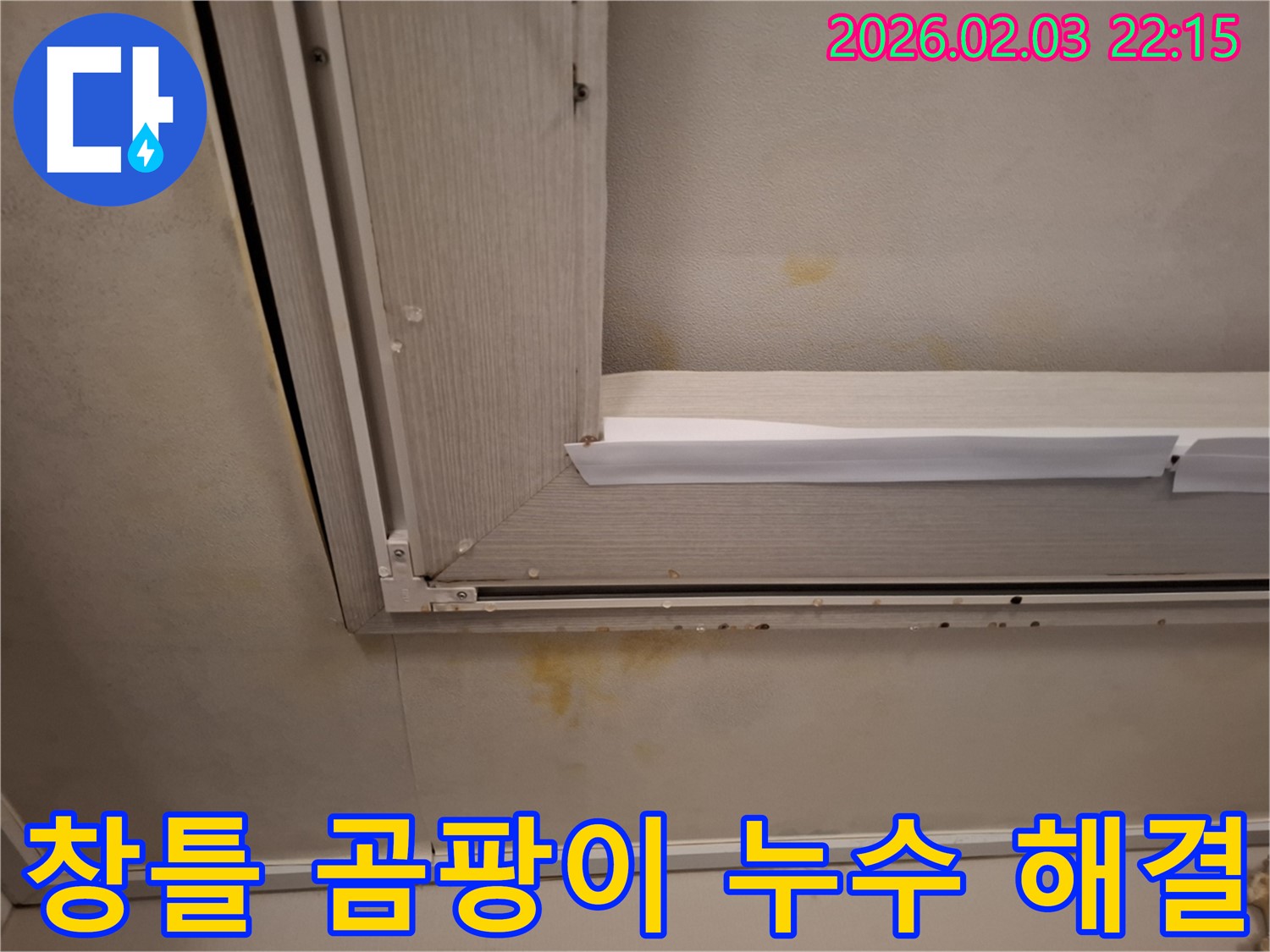 창틀 결로로 인한 곰팡이와 누수 - 깨끗하게 제거하고 완벽하게 방지!