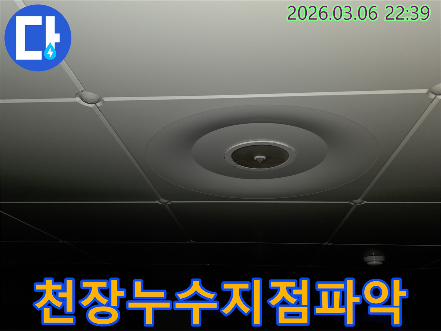 누수 전문가가-천장 마감재의-상태를-면밀히-살펴보며-누수가-발생하는-정확한-지점을-파악하려는-모습