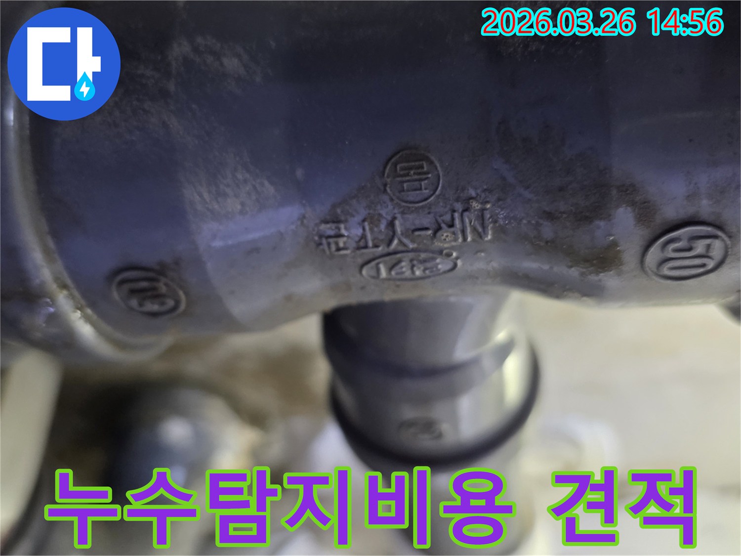 이 이미지는-서울 양천구 목동동로에서-누수탐지비용 견적을 위해-배관을 점검하는-모습을 담고 있습니다