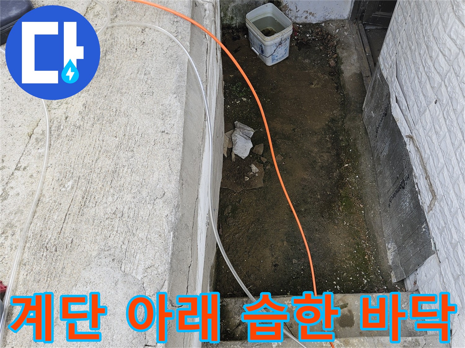 가평 조종면-계단 하부-습기 찬 지표면 상태