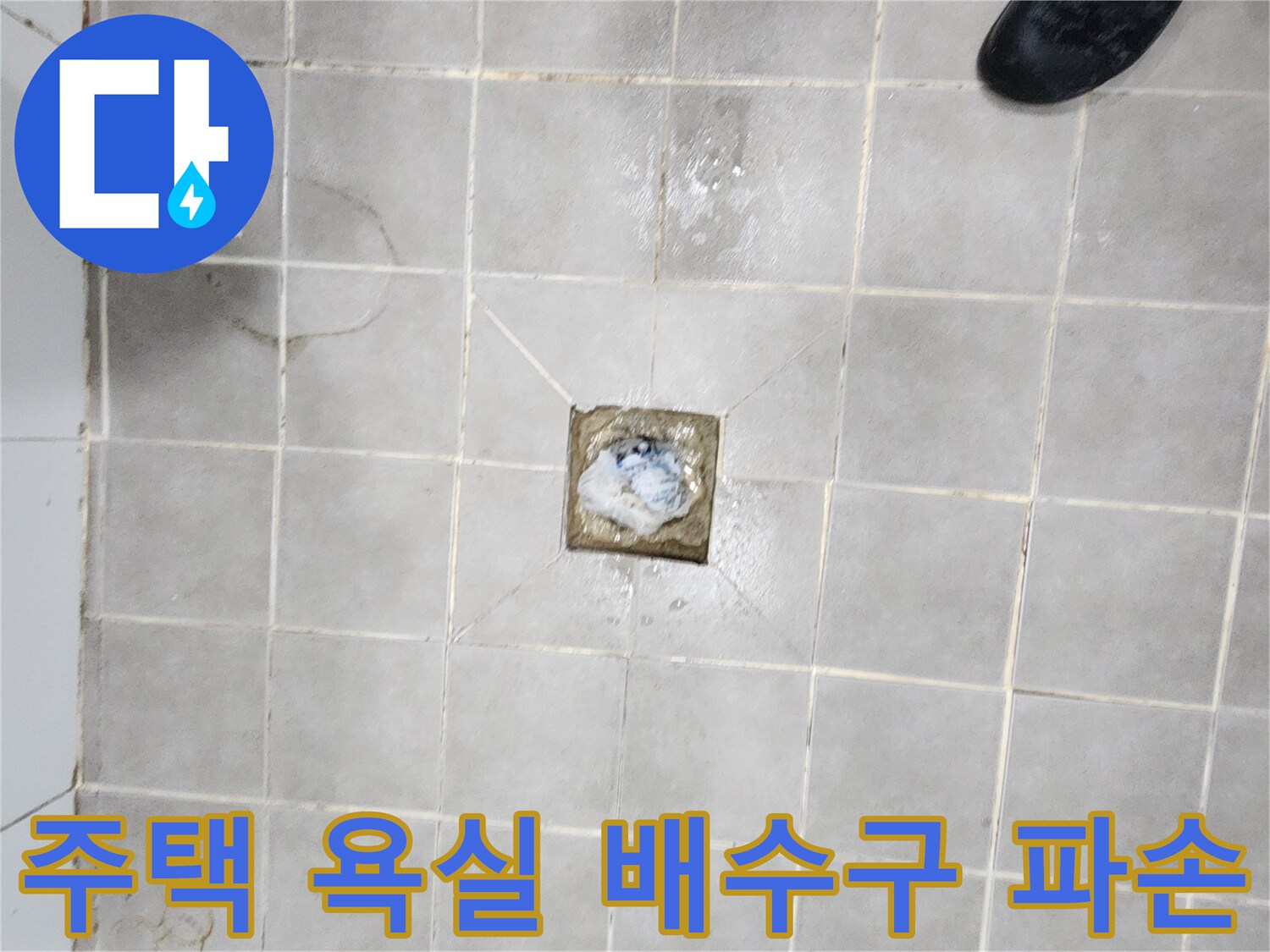 서대문구-주택-욕실-배수구-파손으로-인한-누수-현장을-점검하는-과정
