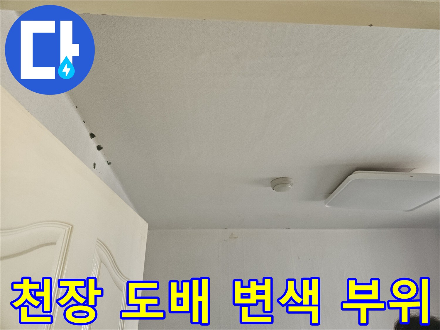 포천 일동면 아파트-천장 도배지 변색 및 얼룩 상태