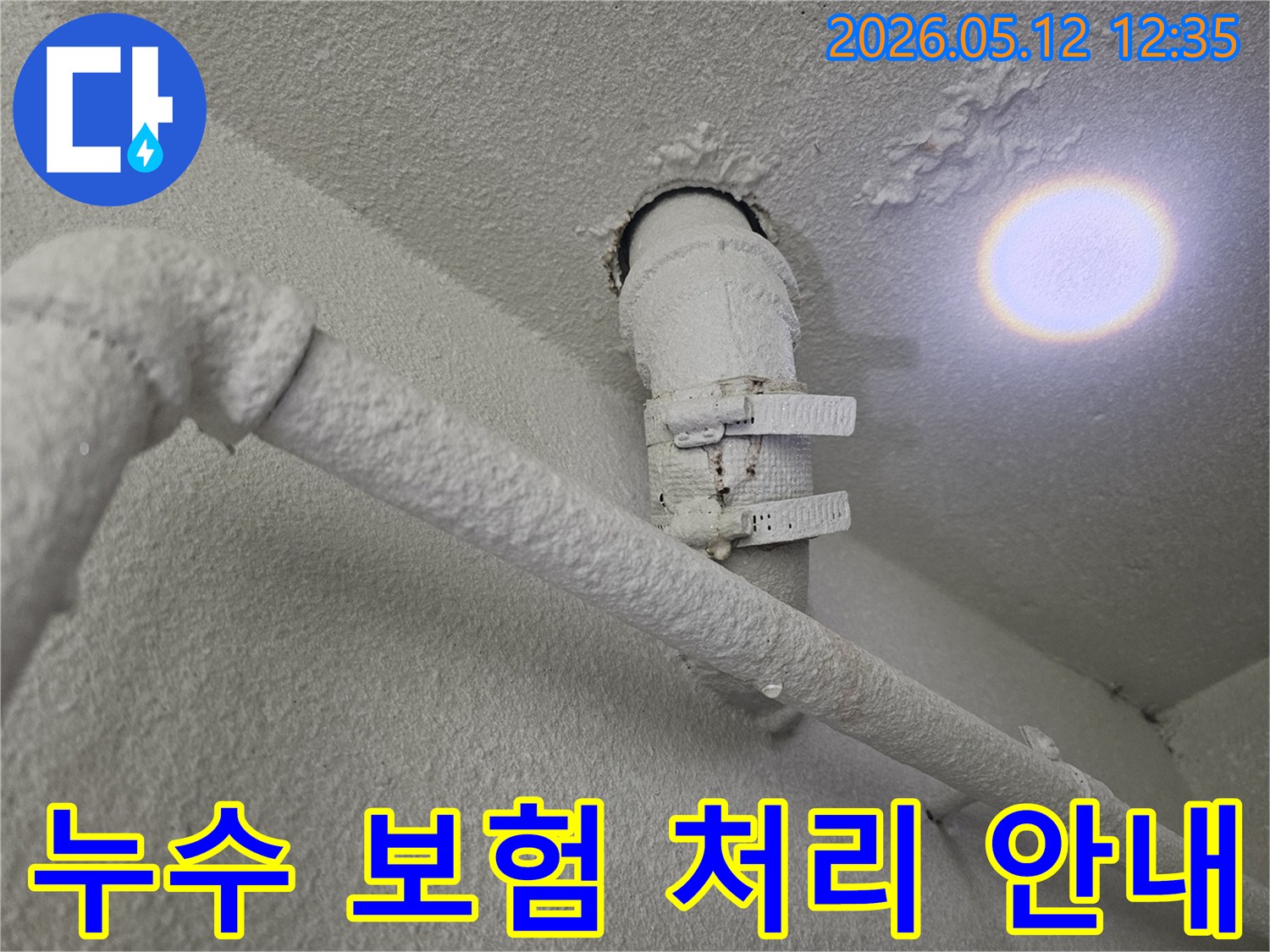 천장-배관에서-발견된-누수-흔적에-대해-누수-보험-처리를-고려하고-있는-상황입니다