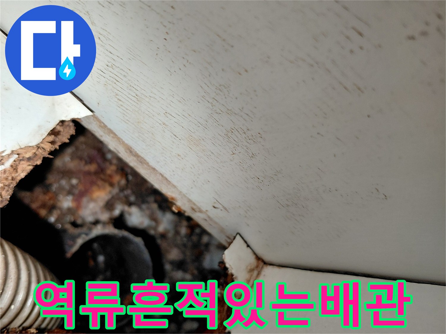 싱크대-하부장-바닥-배관-주변의-역류-및-오염-상태