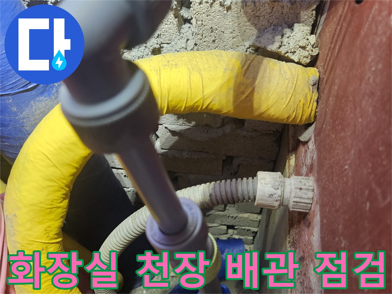 일산동구-화장실-천장-배관-누수-지점-육안-확인