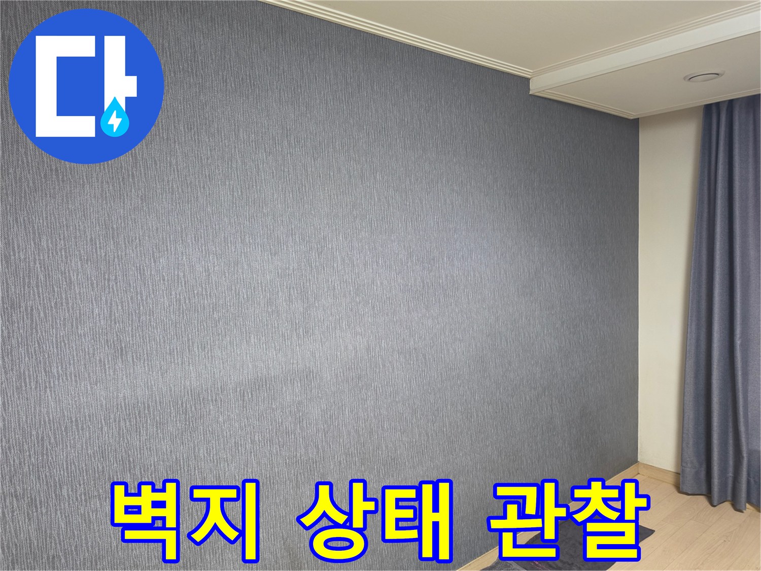 신장동 현장-벽면 도배지의 건조 상태 및 이상 유무 확인