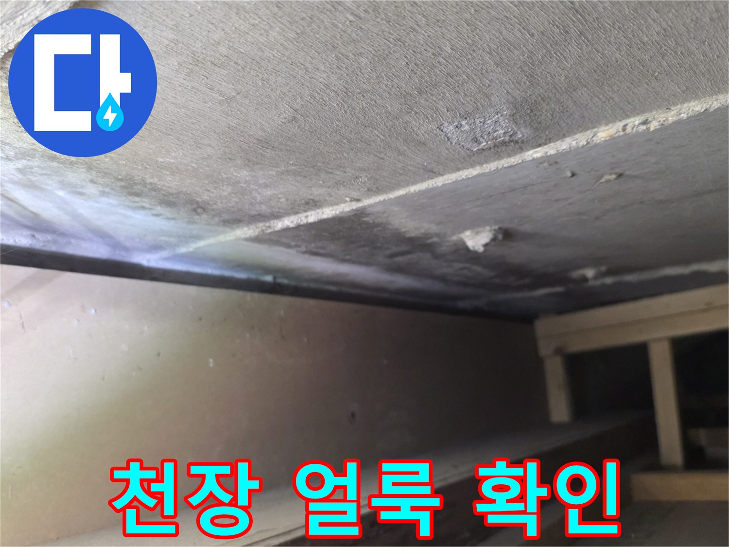 분당 구미동 아파트 천장 면의 습기 및 얼룩 상태