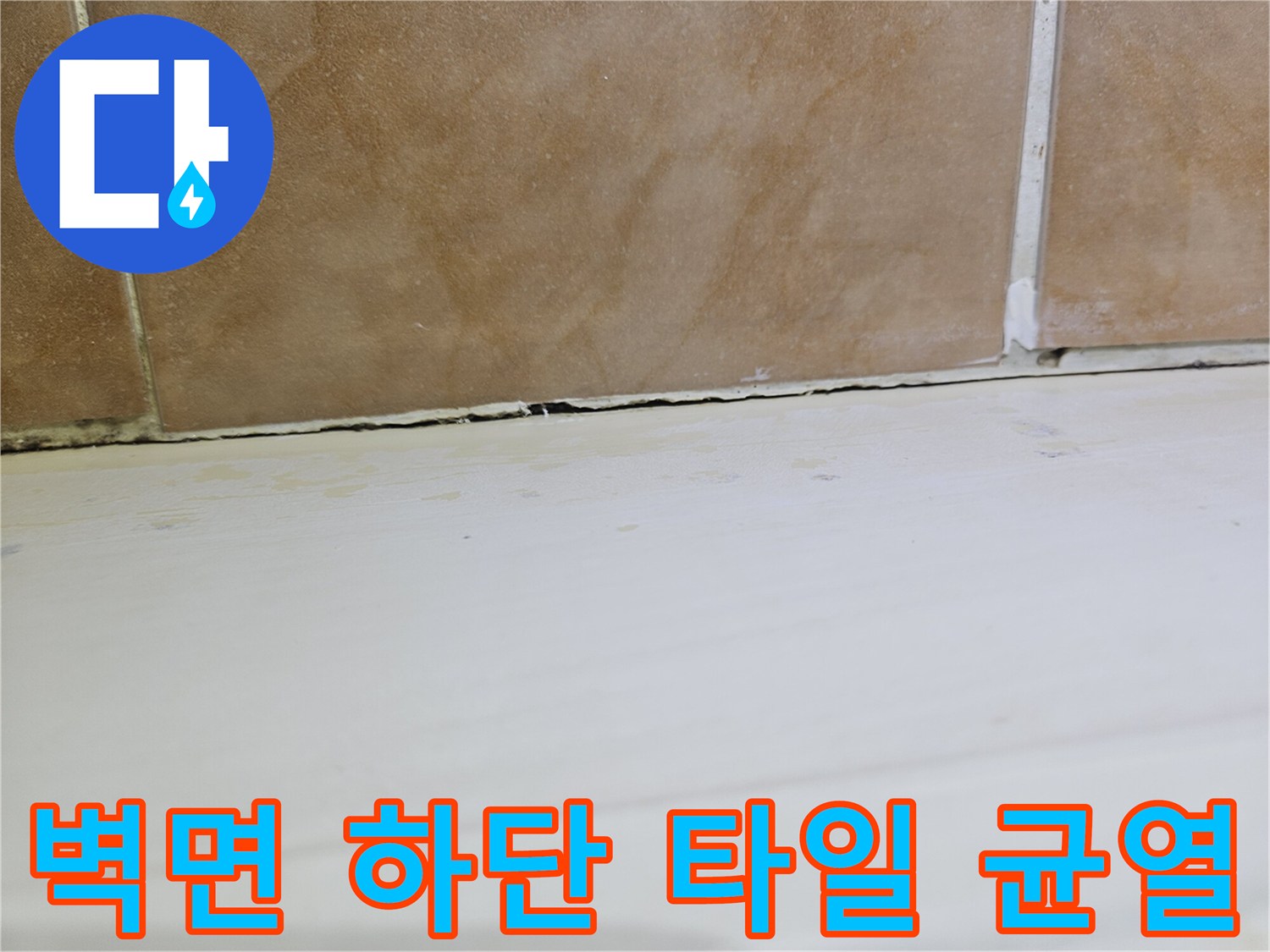 고양시 일산동구-물샘 징후가 보이는 타일 경계 부위