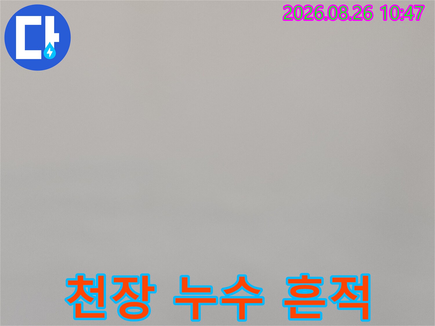 강북구 수유동-지하층 천장에 보이는 누수 의심 부위 사진