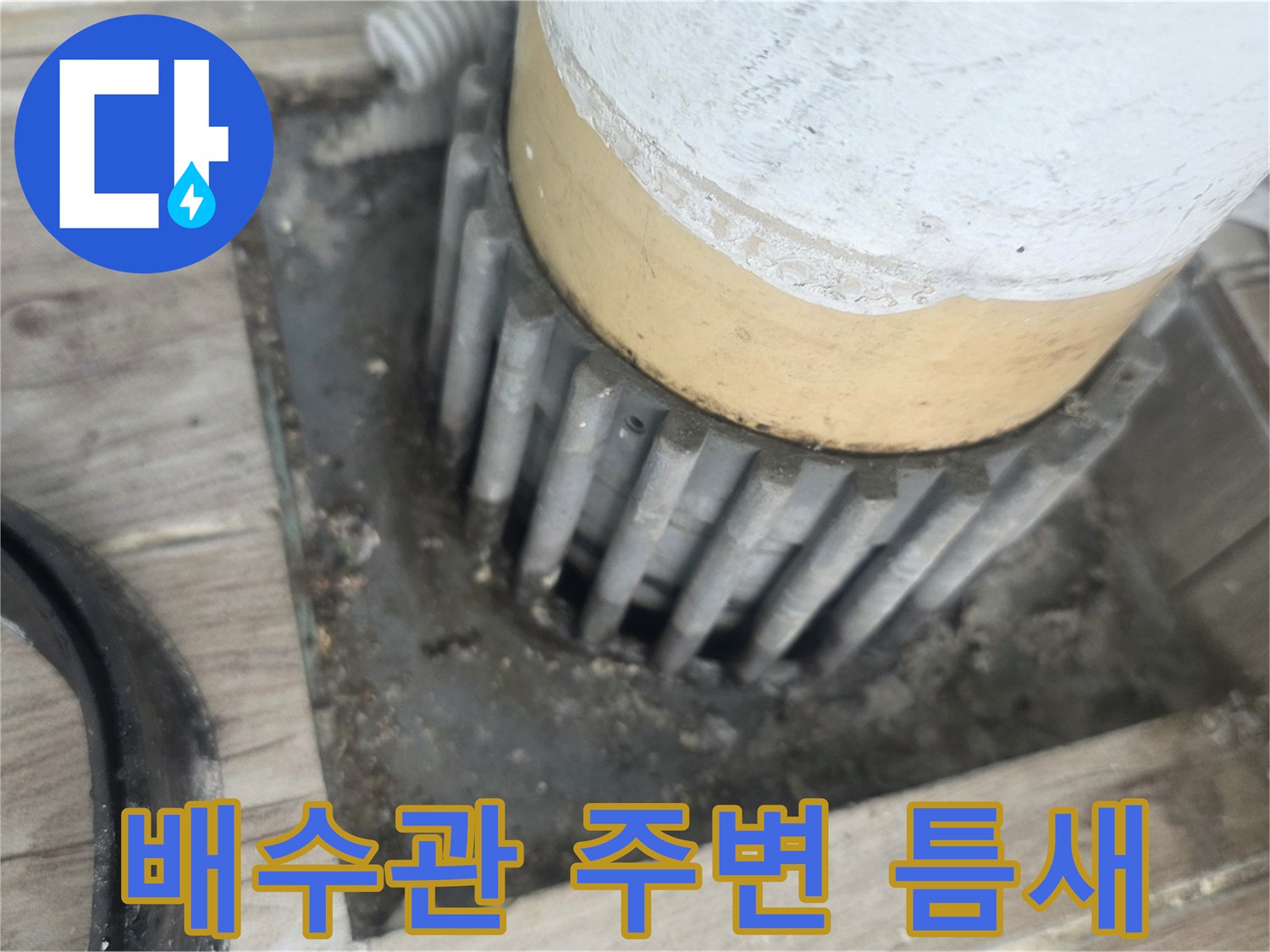 세탁실-배수구-주변-배관-틈새-확인