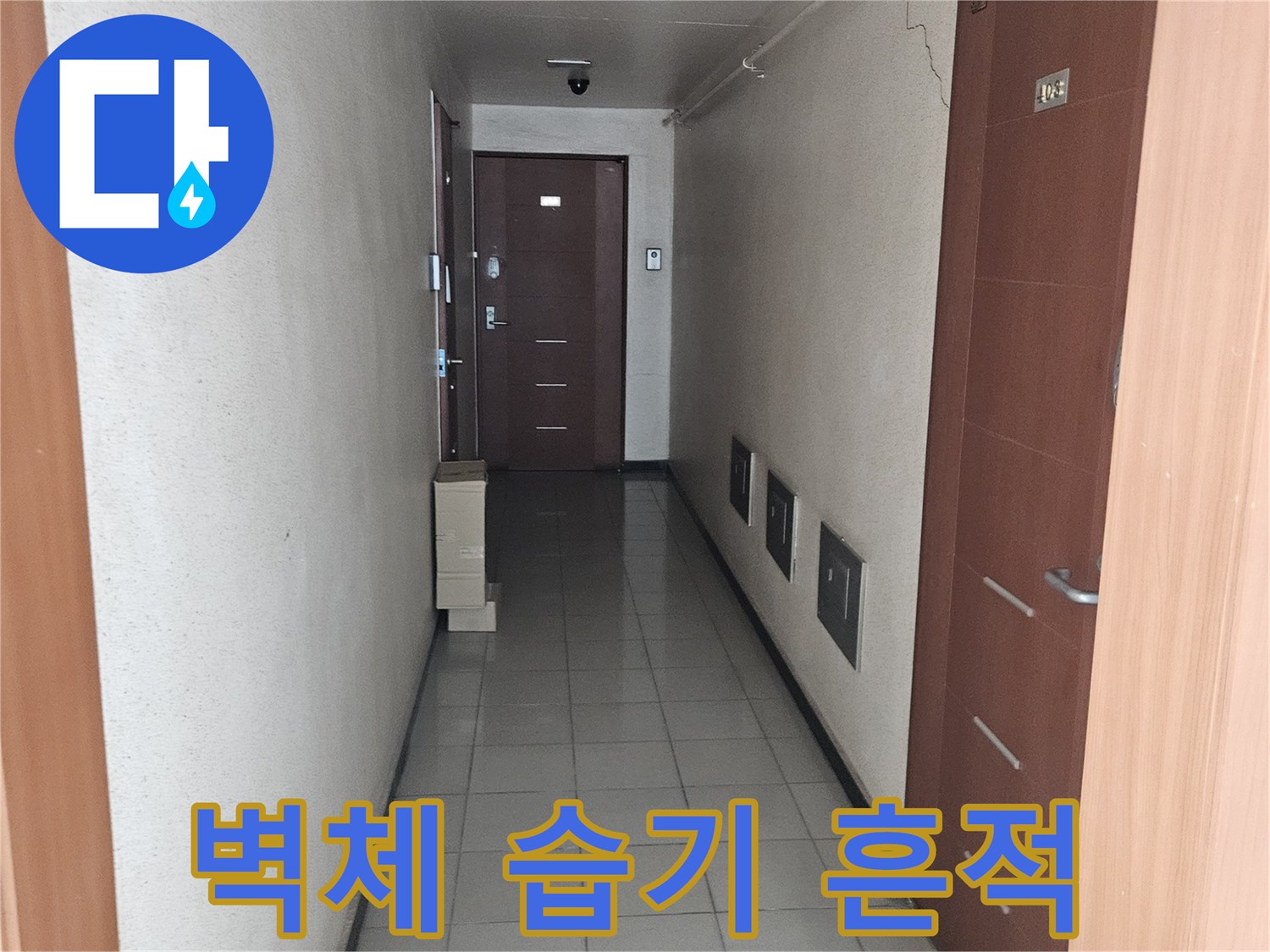 석촌동 현장-벽면 타일 사이의 습기 발생 여부 관찰