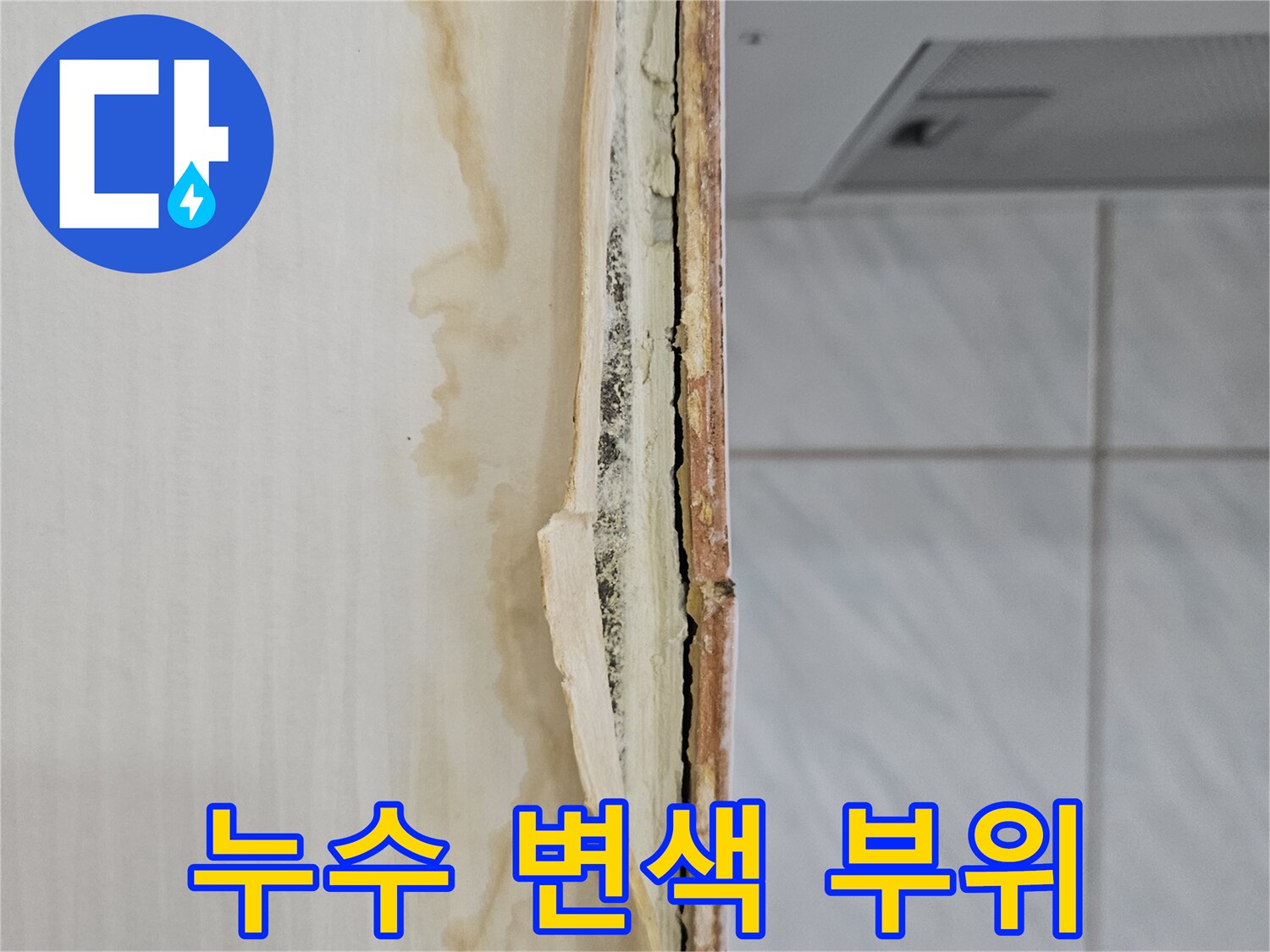 물길을 따라-변색이 진행된 바닥 마감재
